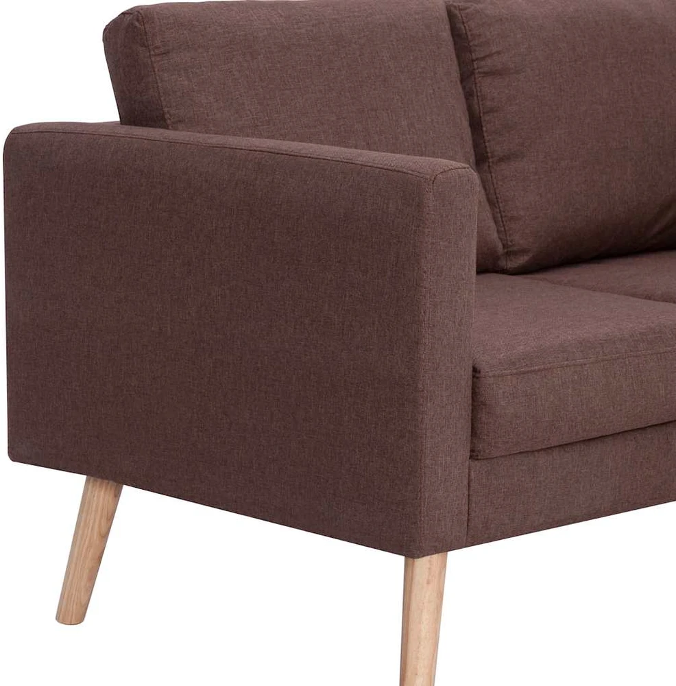 Dvivietė sofa, ruda, audinys
