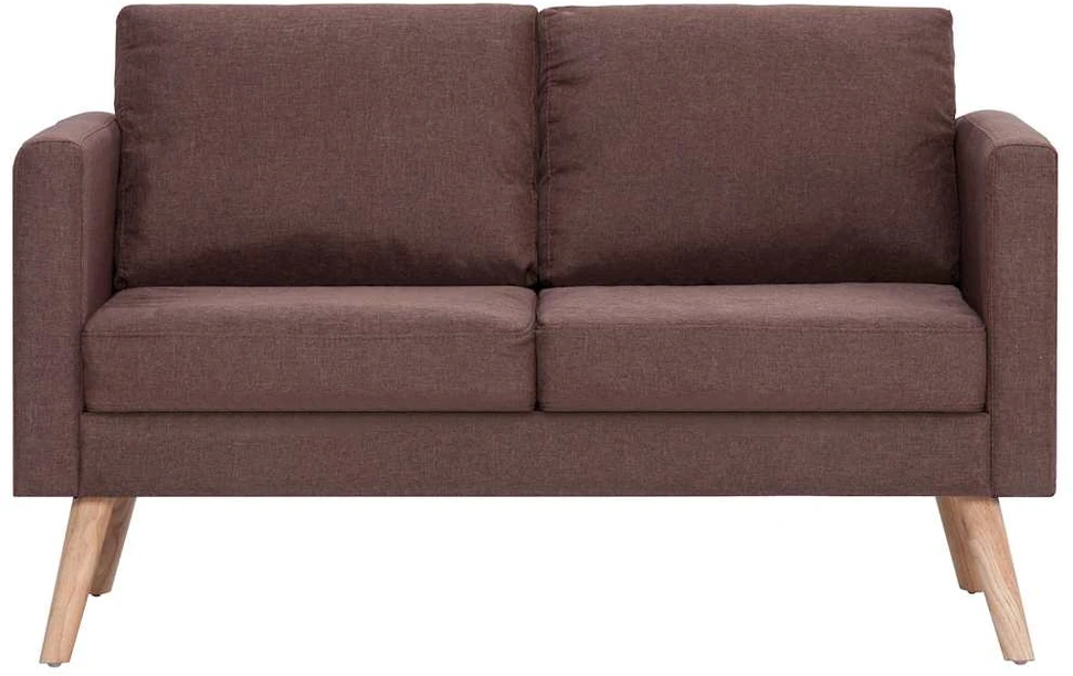Dvivietė sofa, ruda, audinys
