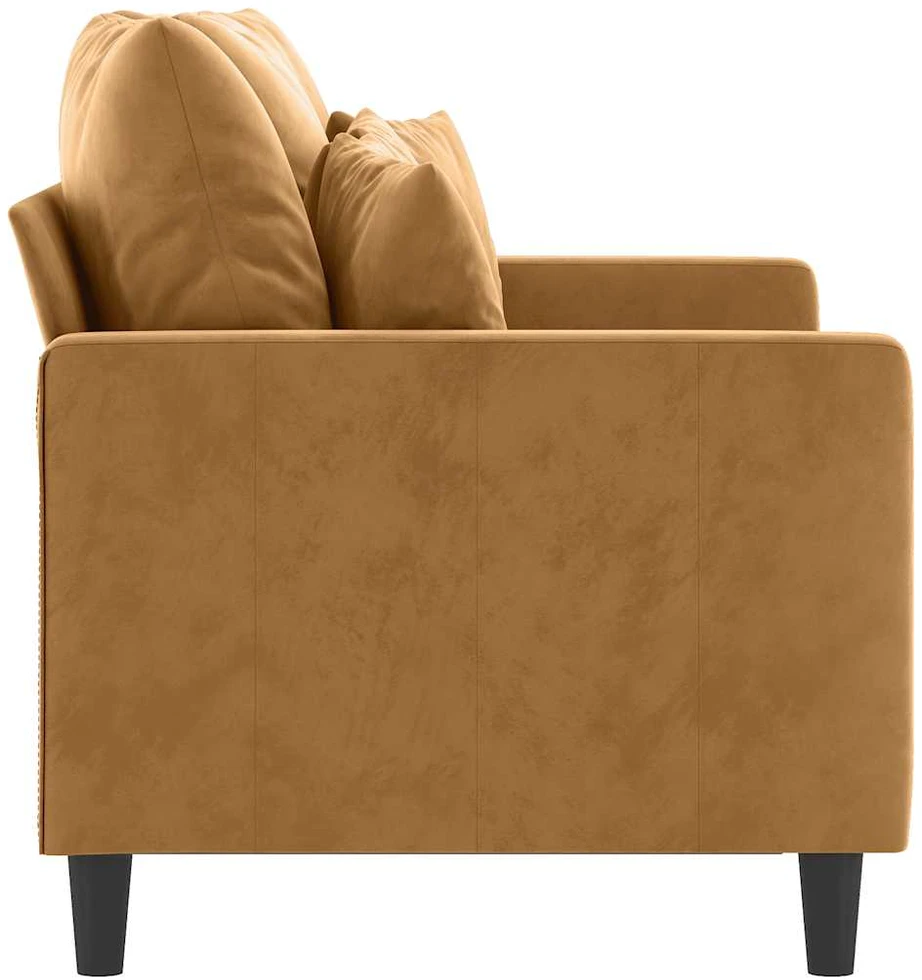 Dvivietė sofa, rudos spalvos, 120cm, aksomas