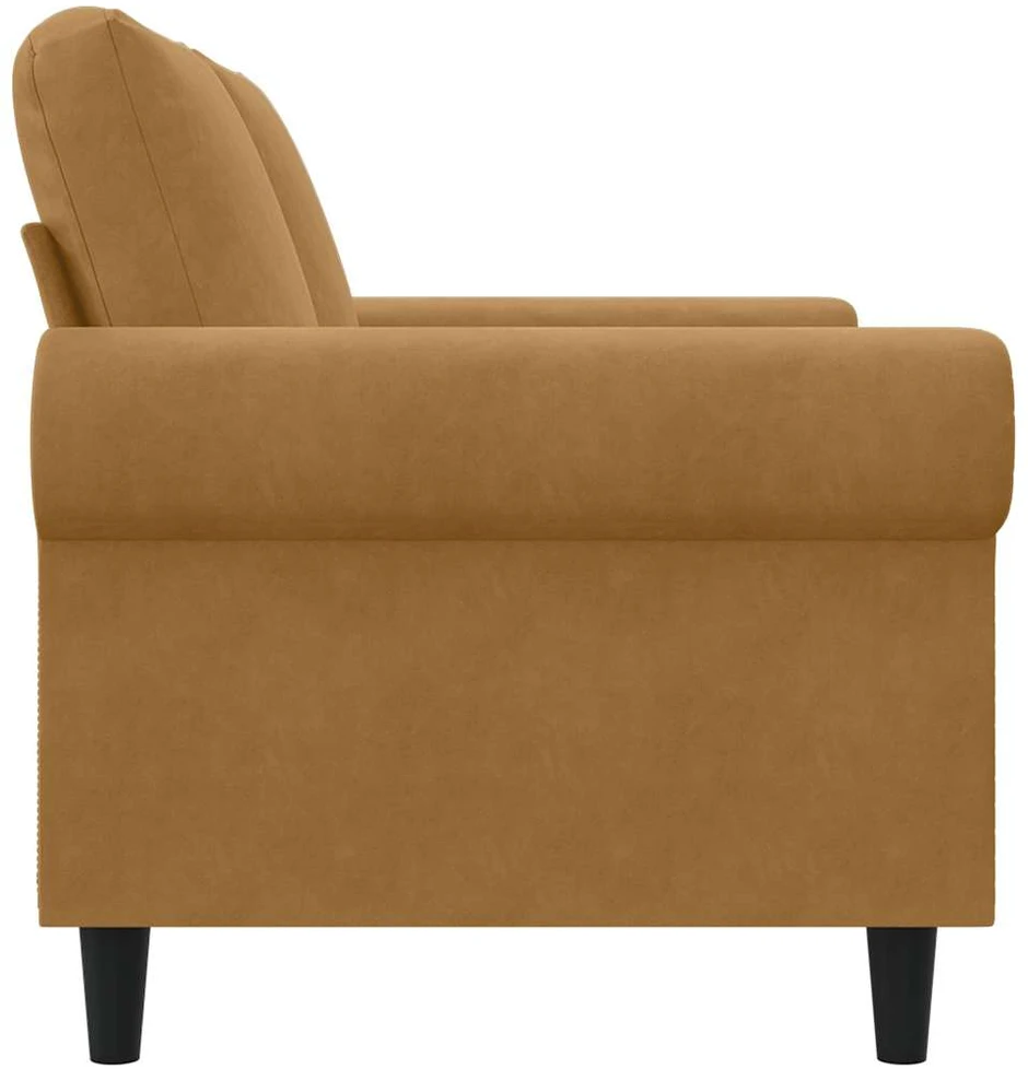 Dvivietė sofa, rudos spalvos, 120cm, aksomas