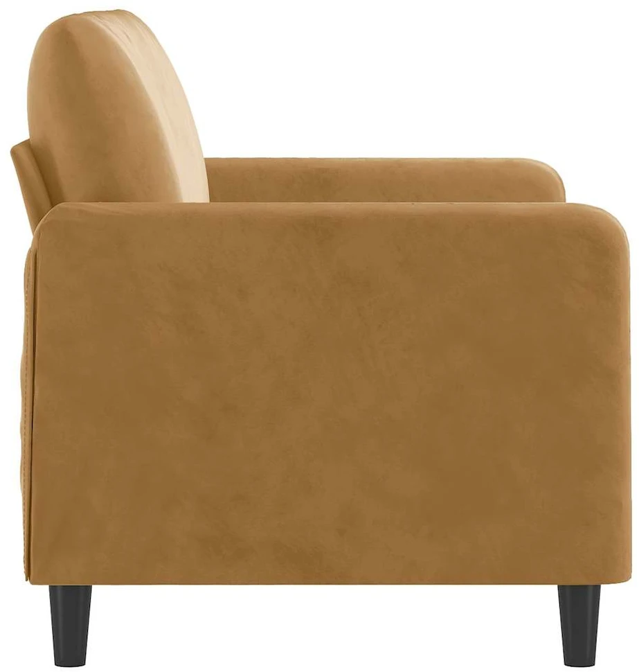 Dvivietė sofa, rudos spalvos, 120cm, aksomas