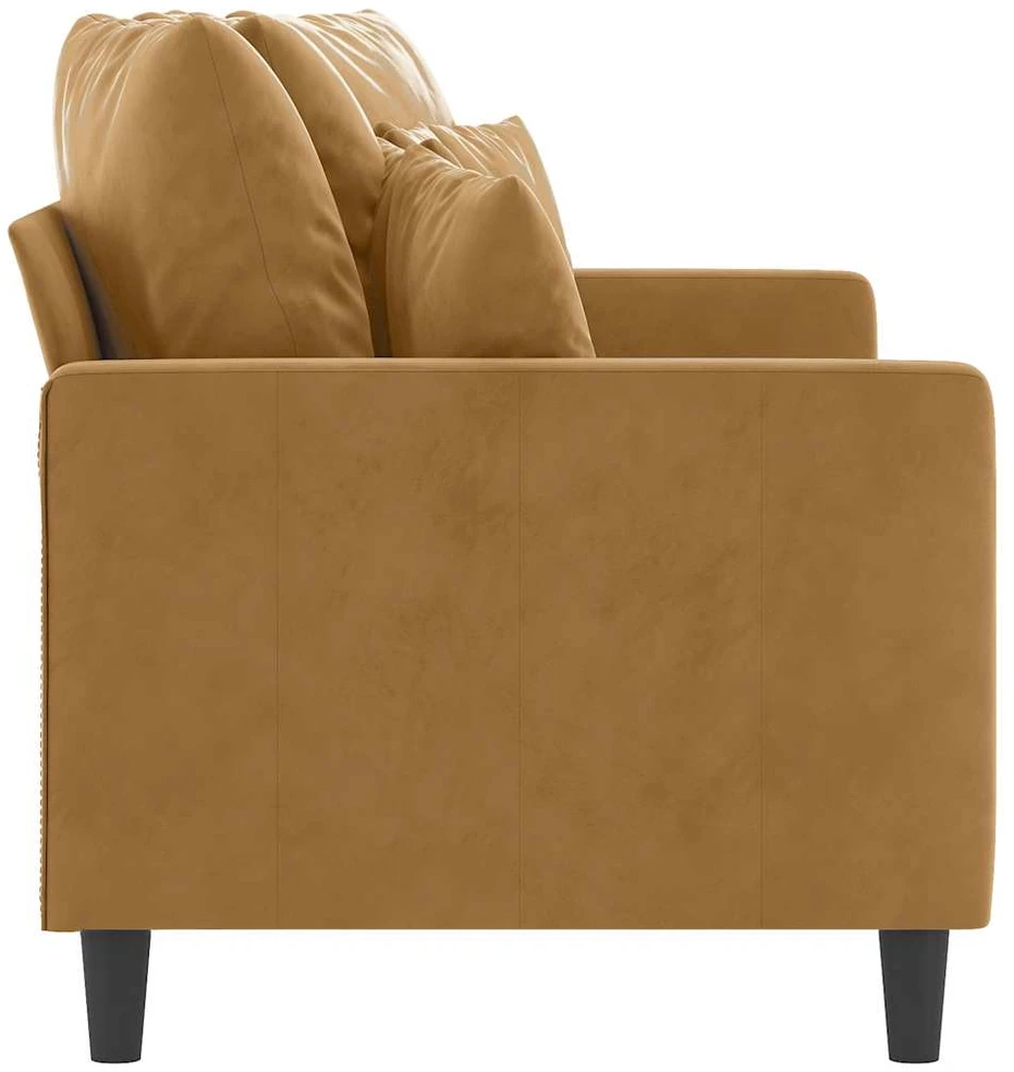 Dvivietė sofa, rudos spalvos, 140cm, aksomas