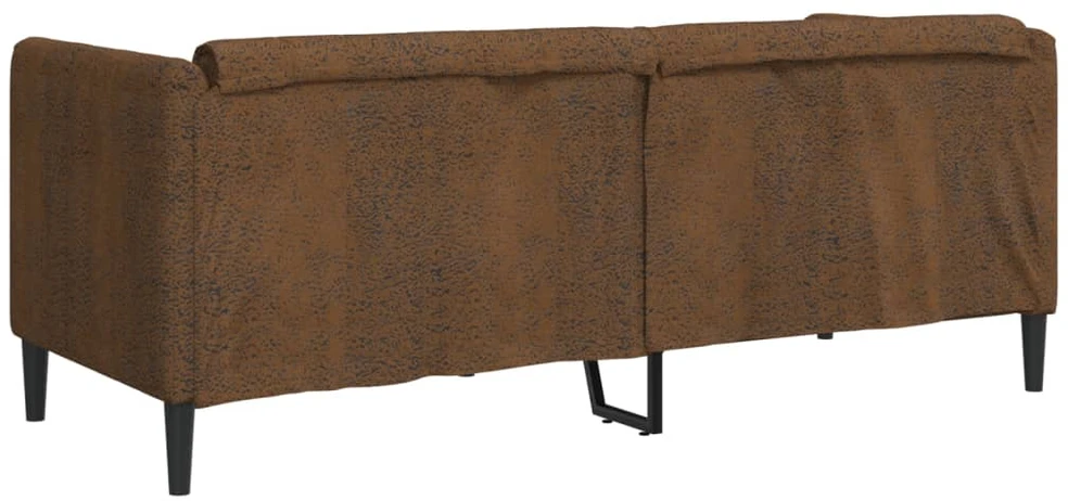 Dvivietė sofa, rudos spalvos, dirbtinė versta oda
