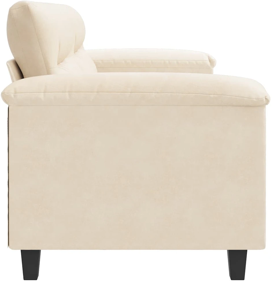 Dvivietė sofa, smėlio spalvos, 140cm, mikropluošto audinys