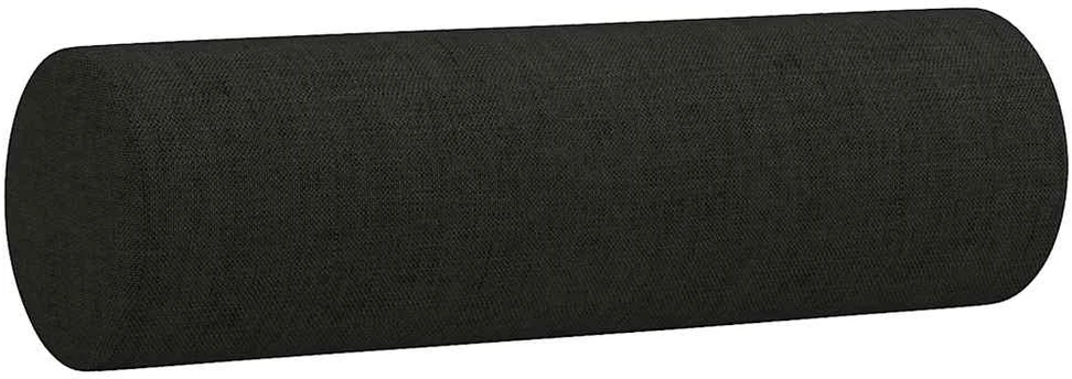 Dvivietė sofa su pagalvėlėmis, juodos spalvos, 140cm, audinys