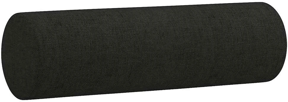 Dvivietė sofa su pagalvėlėmis, juodos spalvos, 140cm, audinys