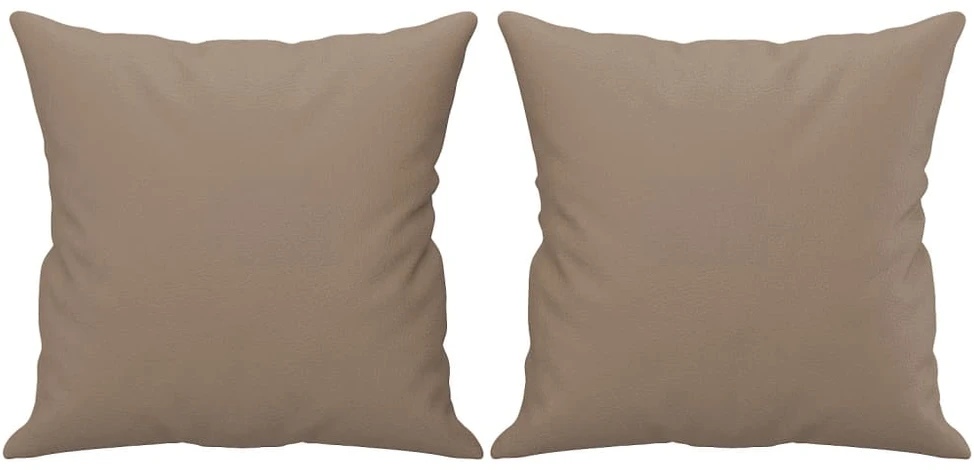 Dvivietė sofa su pagalvėlėmis, kapučino, 120cm, dirbtinė oda