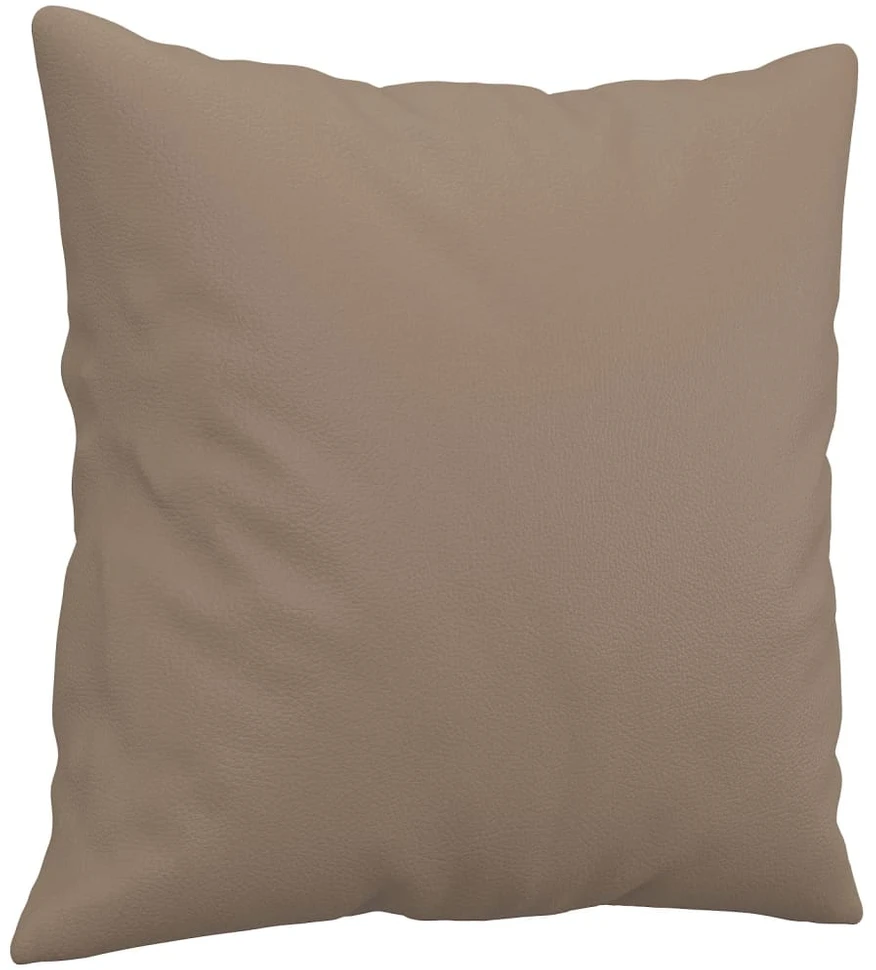 Dvivietė sofa su pagalvėlėmis, kapučino, 140cm, dirbtinė oda