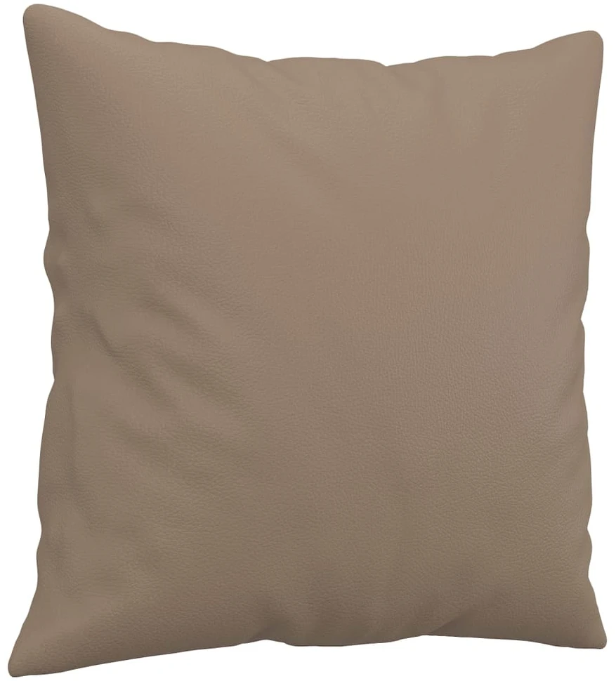 Dvivietė sofa su pagalvėlėmis, kapučino, 120cm, dirbtinė oda