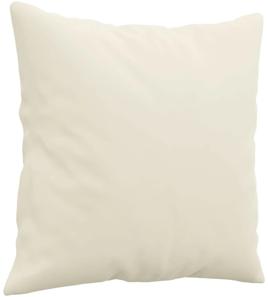 Dvivietė sofa su pagalvėlėmis, kreminės spalvos, 120cm, aksomas