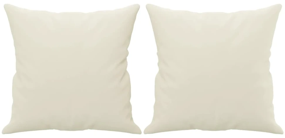 Dvivietė sofa su pagalvėlėmis, kreminės spalvos, 140cm, aksomas