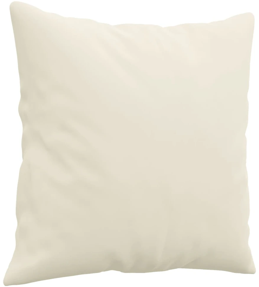 Dvivietė sofa su pagalvėlėmis, kreminės spalvos, 140cm, aksomas