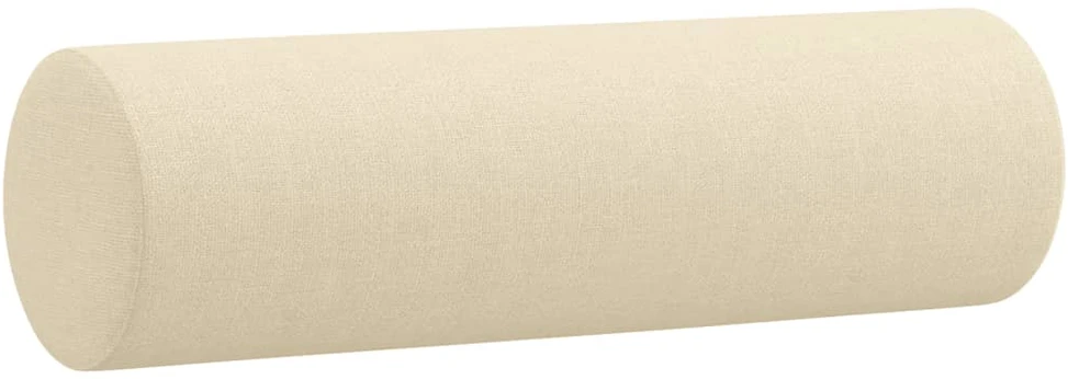 Dvivietė sofa su pagalvėlėmis, kreminės spalvos, 140cm, audinys