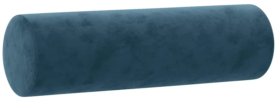 Dvivietė sofa su pagalvėlėmis, mėlynos spalvos, 120cm, aksomas