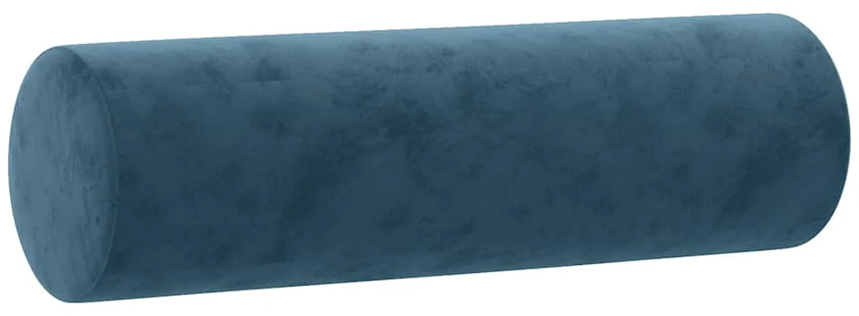 Dvivietė sofa su pagalvėlėmis, mėlynos spalvos, 140cm, aksomas