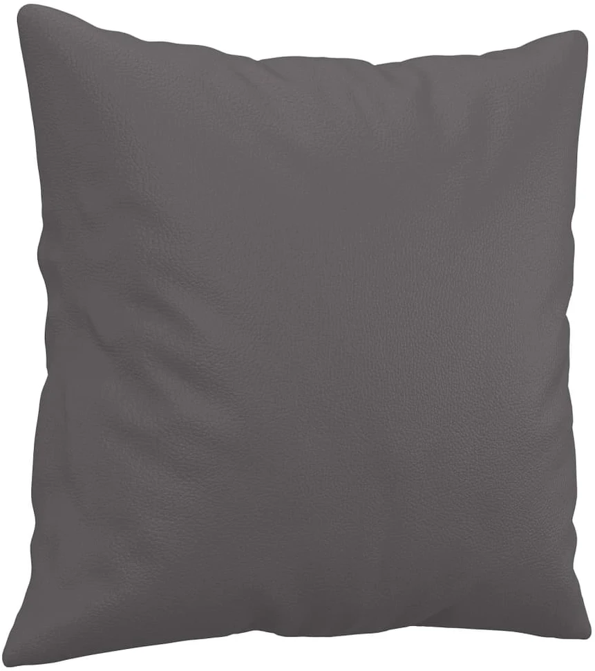 Dvivietė sofa su pagalvėlėmis, pilka, 140cm, dirbtinė oda