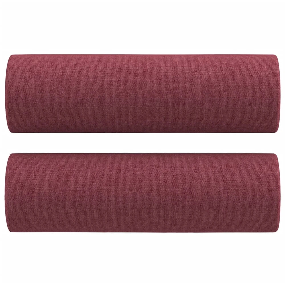 Dvivietė sofa su pagalvėlėmis, raudonojo vyno, 140cm, audinys