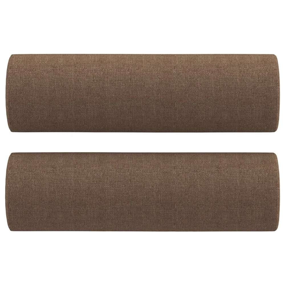 Dvivietė sofa su pagalvėlėmis, rudos spalvos, 120cm, audinys