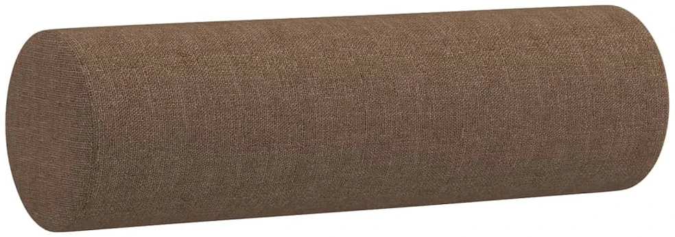 Dvivietė sofa su pagalvėlėmis, rudos spalvos, 140cm, audinys