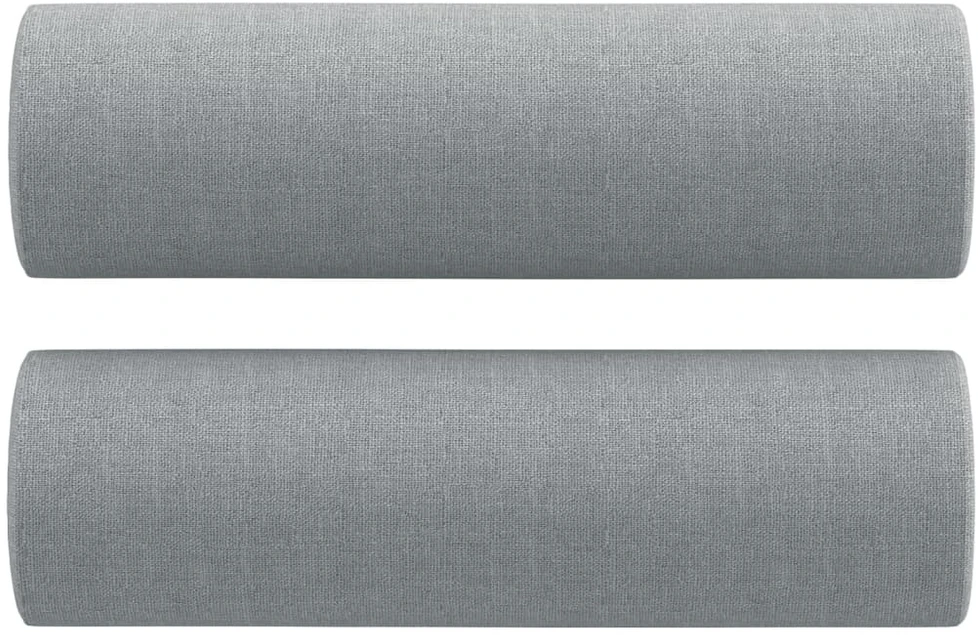 Dvivietė sofa su pagalvėlėmis, šviesiai pilka, 120cm, audinys