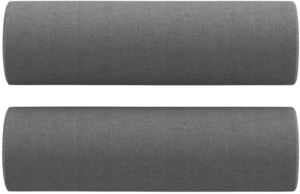 Dvivietė sofa su pagalvėlėmis, tamsiai pilka, 140cm, audinys
