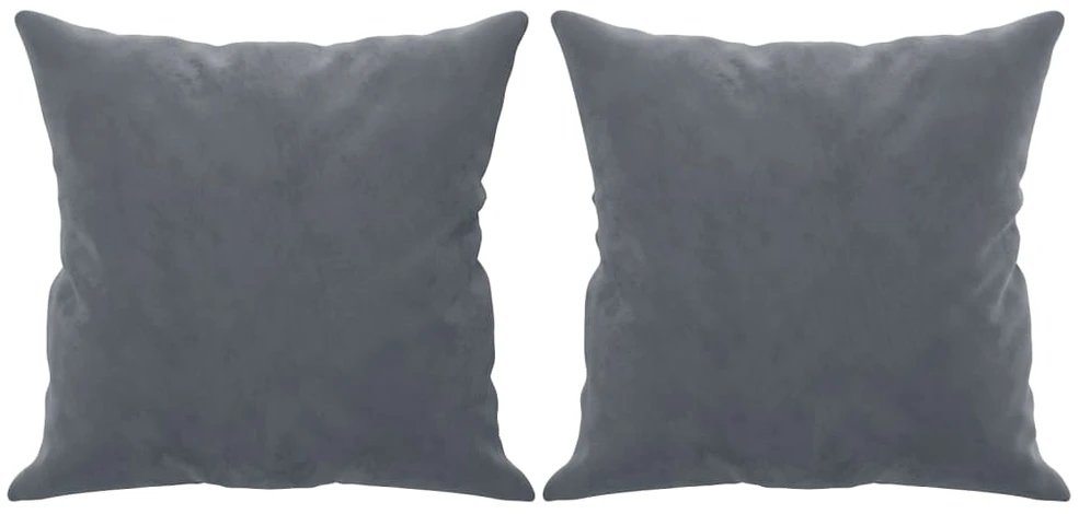 Dvivietė sofa su pagalvėlėmis, tamsiai pilka, 120cm, aksomas