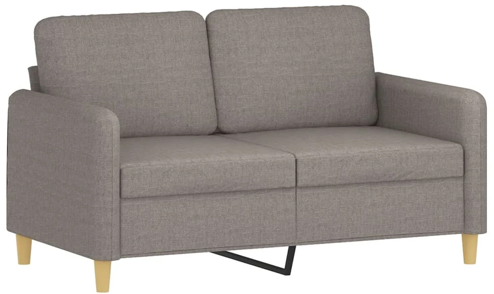 Dvivietė sofa su pagalvėlėmis, taupe spalvos, 120cm, audinys