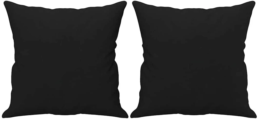 Dvivietė sofa su pagalvėmis, juoda, 120cm, mikropluošto audinys