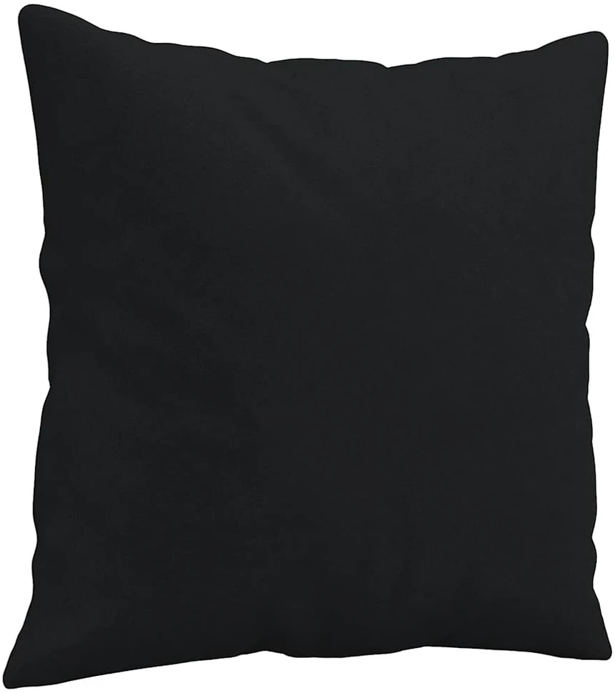 Dvivietė sofa su pagalvėmis, juoda, 120cm, mikropluošto audinys