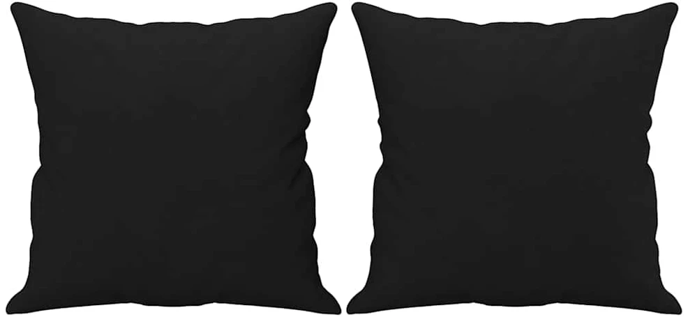 Dvivietė sofa su pagalvėmis, juoda, 140cm, mikropluošto audinys