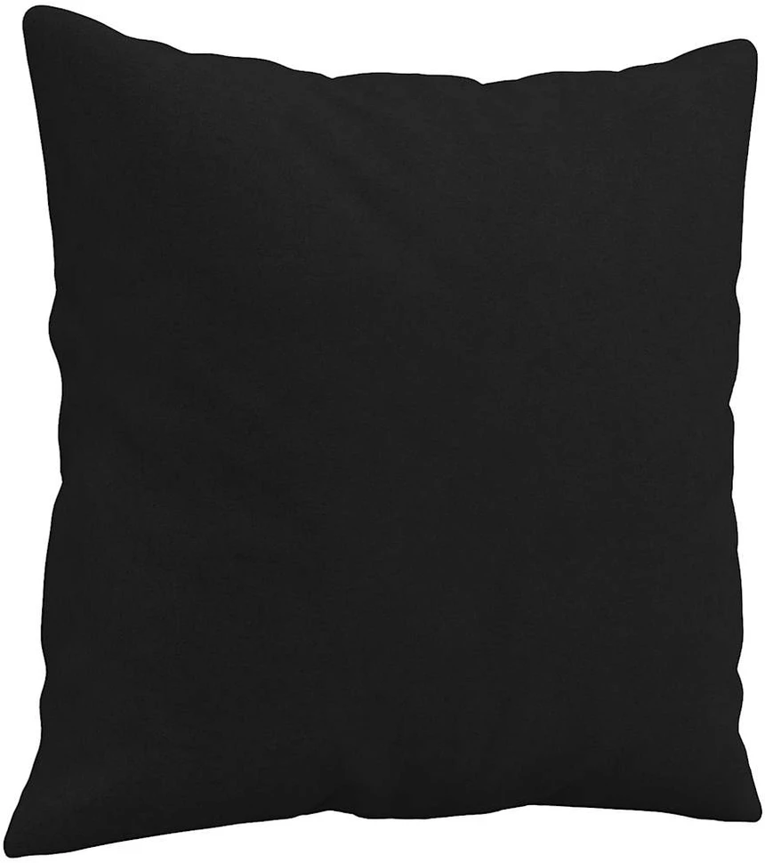 Dvivietė sofa su pagalvėmis, juoda, 140cm, mikropluošto audinys