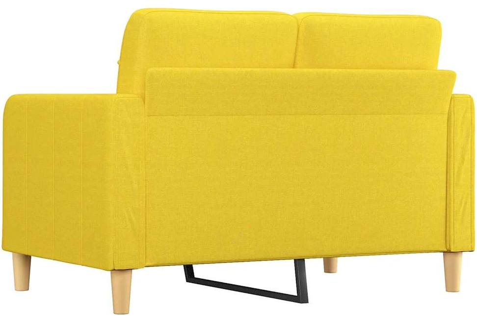 Dvivietė sofa, šviesiai geltonos spalvos, 120cm, audinys