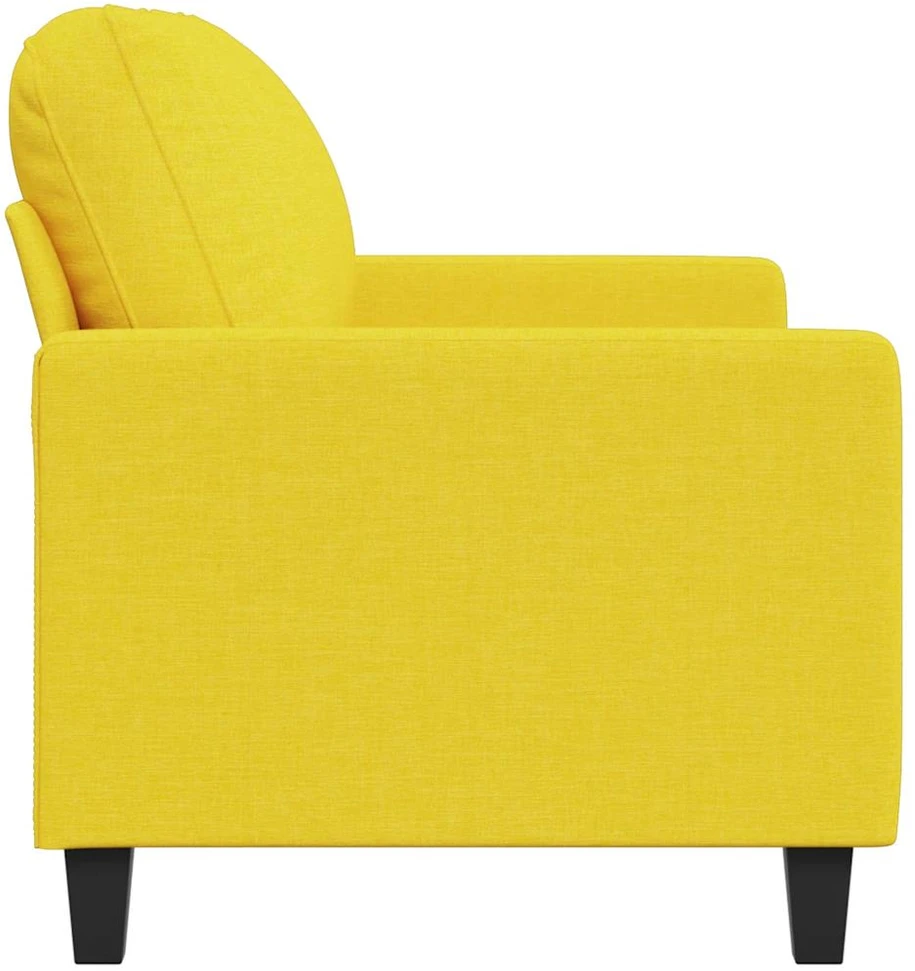 Dvivietė sofa, šviesiai geltonos spalvos, 120cm, audinys