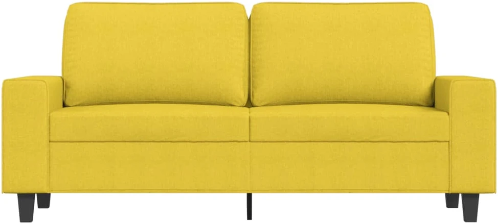 Dvivietė sofa, šviesiai geltonos spalvos, 140cm, audinys