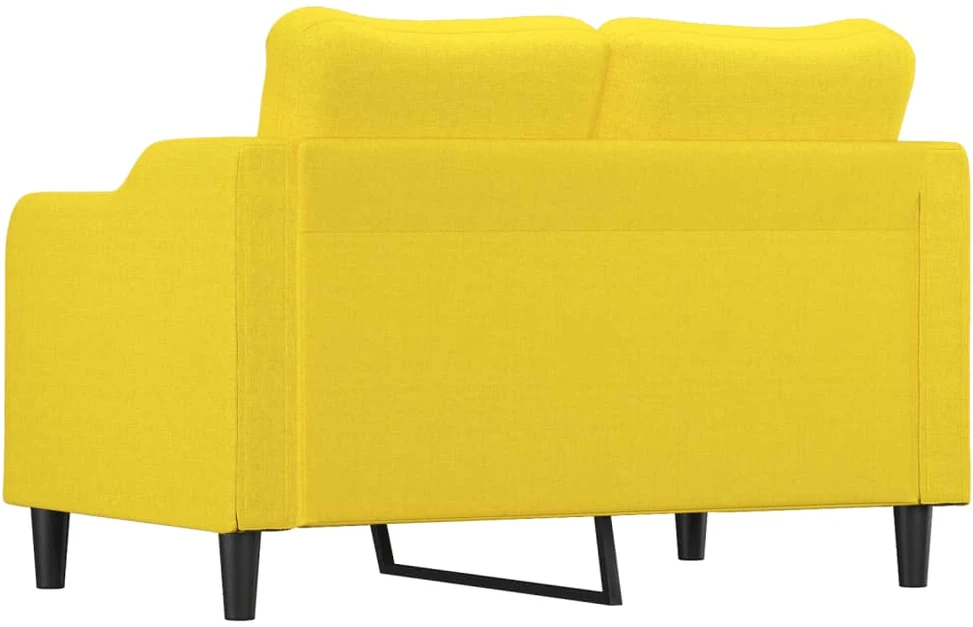 Dvivietė sofa, šviesiai geltonos spalvos, 120cm, audinys