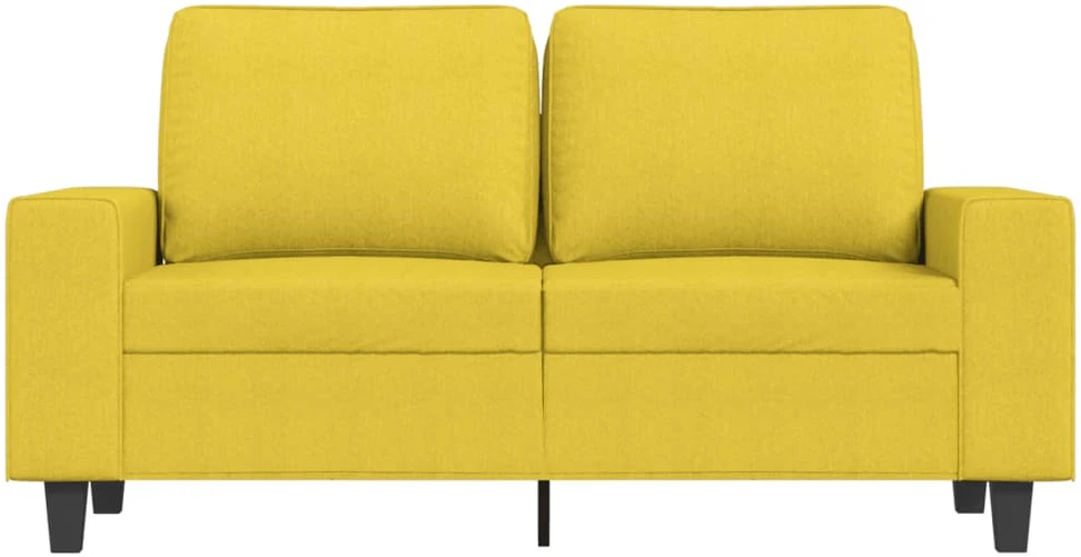 Dvivietė sofa, šviesiai geltonos spalvos, 120cm, audinys