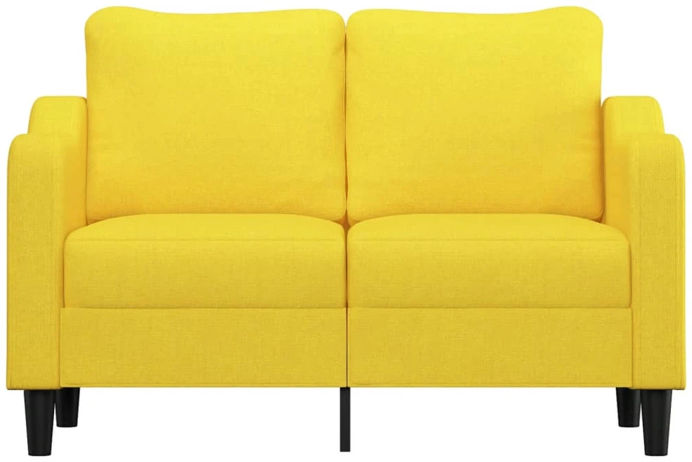 Dvivietė sofa, šviesiai geltonos spalvos, 120cm, audinys