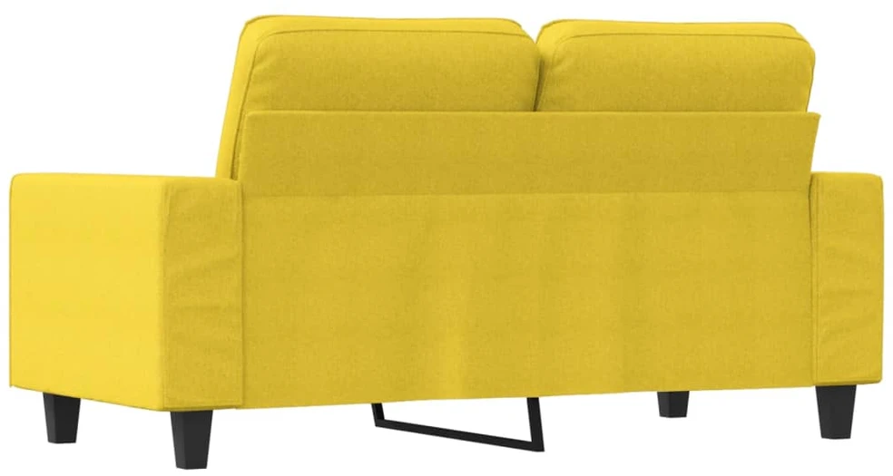 Dvivietė sofa, šviesiai geltonos spalvos, 120cm, audinys