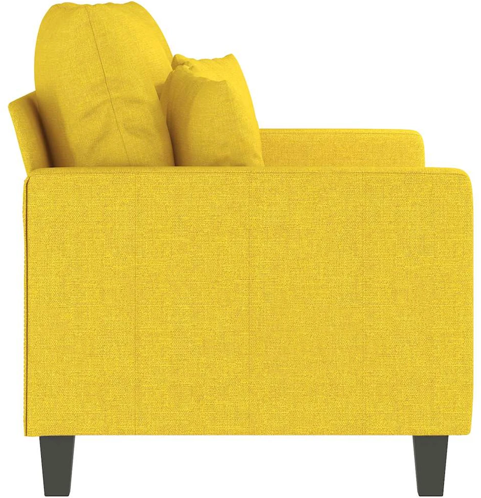 Dvivietė sofa, šviesiai geltonos spalvos, 120cm, audinys