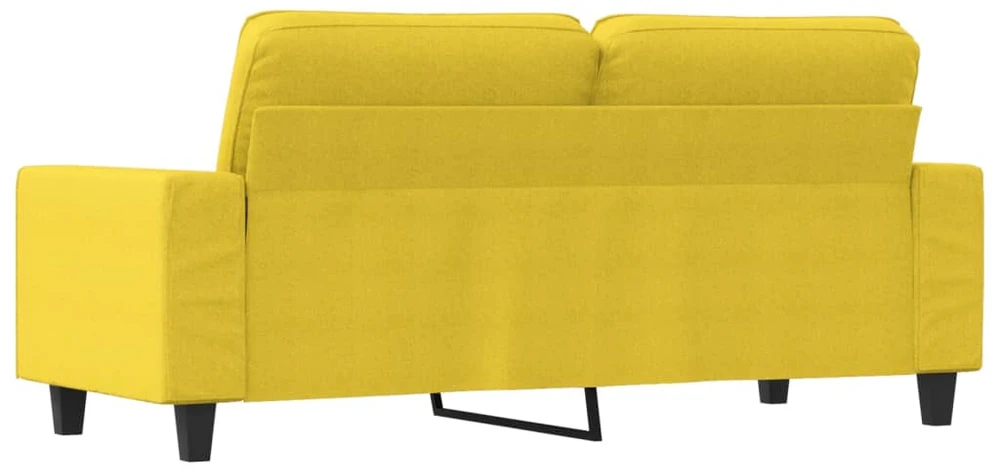 Dvivietė sofa, šviesiai geltonos spalvos, 140cm, audinys