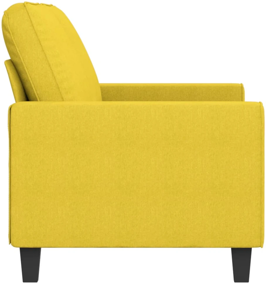 Dvivietė sofa, šviesiai geltonos spalvos, 140cm, audinys
