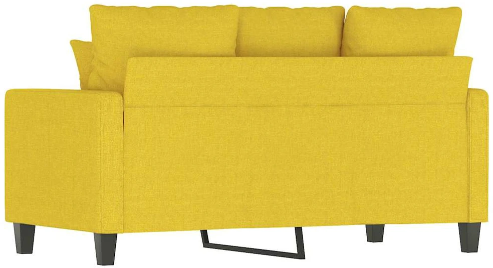 Dvivietė sofa, šviesiai geltonos spalvos, 120cm, audinys