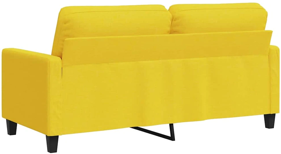 Dvivietė sofa, šviesiai geltonos spalvos, 140cm, audinys