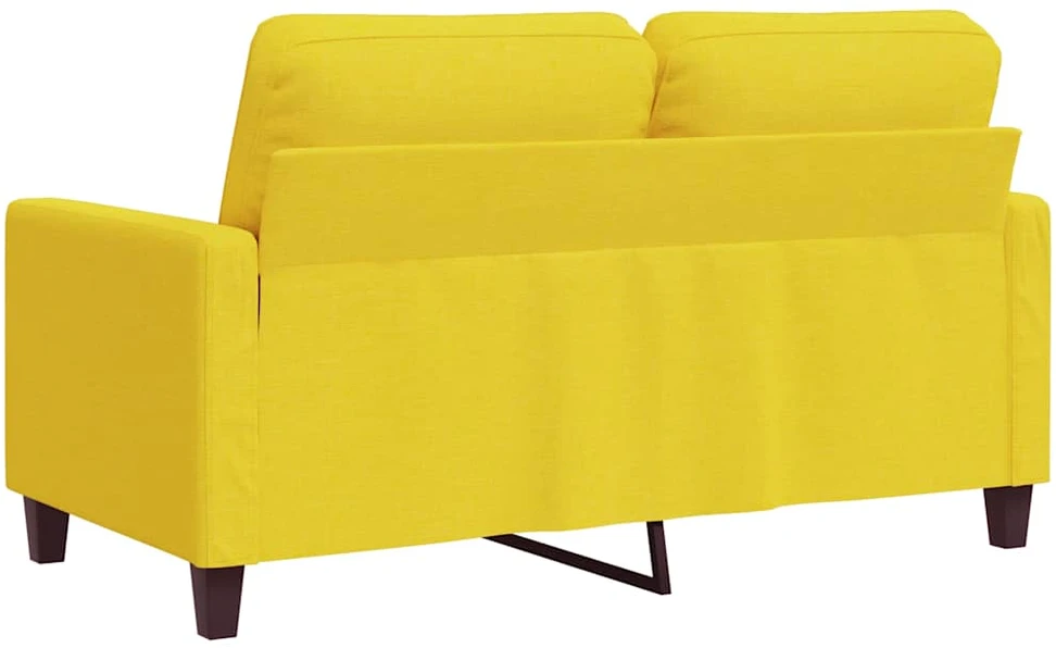 Dvivietė sofa, šviesiai geltonos spalvos, 120cm, audinys