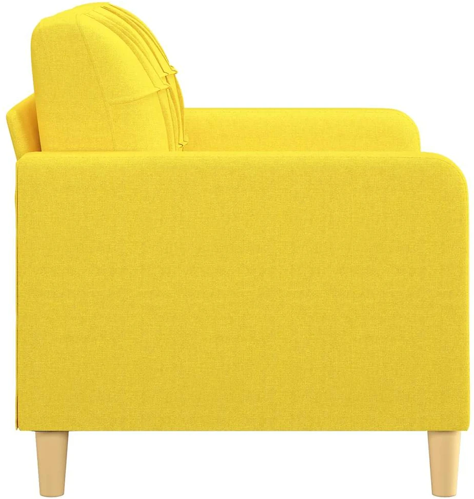 Dvivietė sofa, šviesiai geltonos spalvos, 120cm, audinys