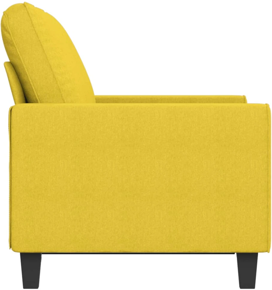 Dvivietė sofa, šviesiai geltonos spalvos, 120cm, audinys