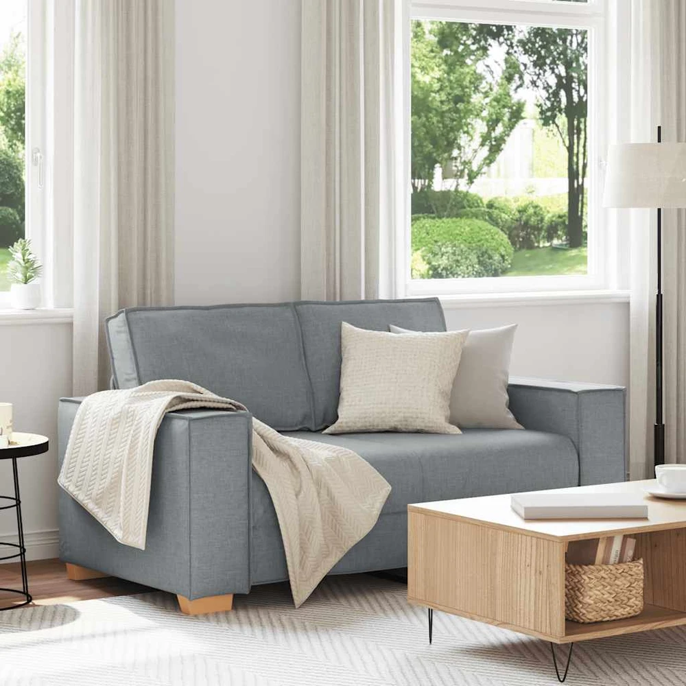 Dvivietė sofa, šviesiai pilka, 160x78x84 cm, audinys