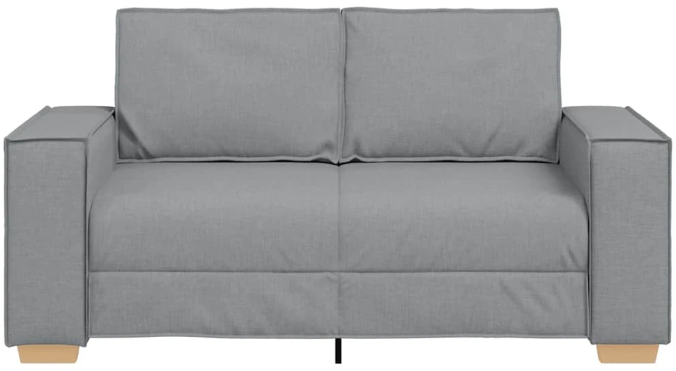 Dvivietė sofa, šviesiai pilka, 160x78x84 cm, audinys
