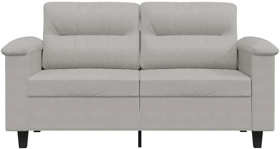Dvivietė sofa, šviesiai pilka, 120cm, mikropluošto audinys
