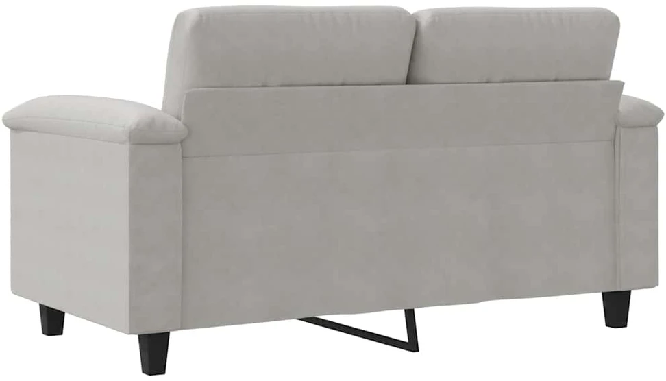Dvivietė sofa, šviesiai pilka, 120cm, mikropluošto audinys